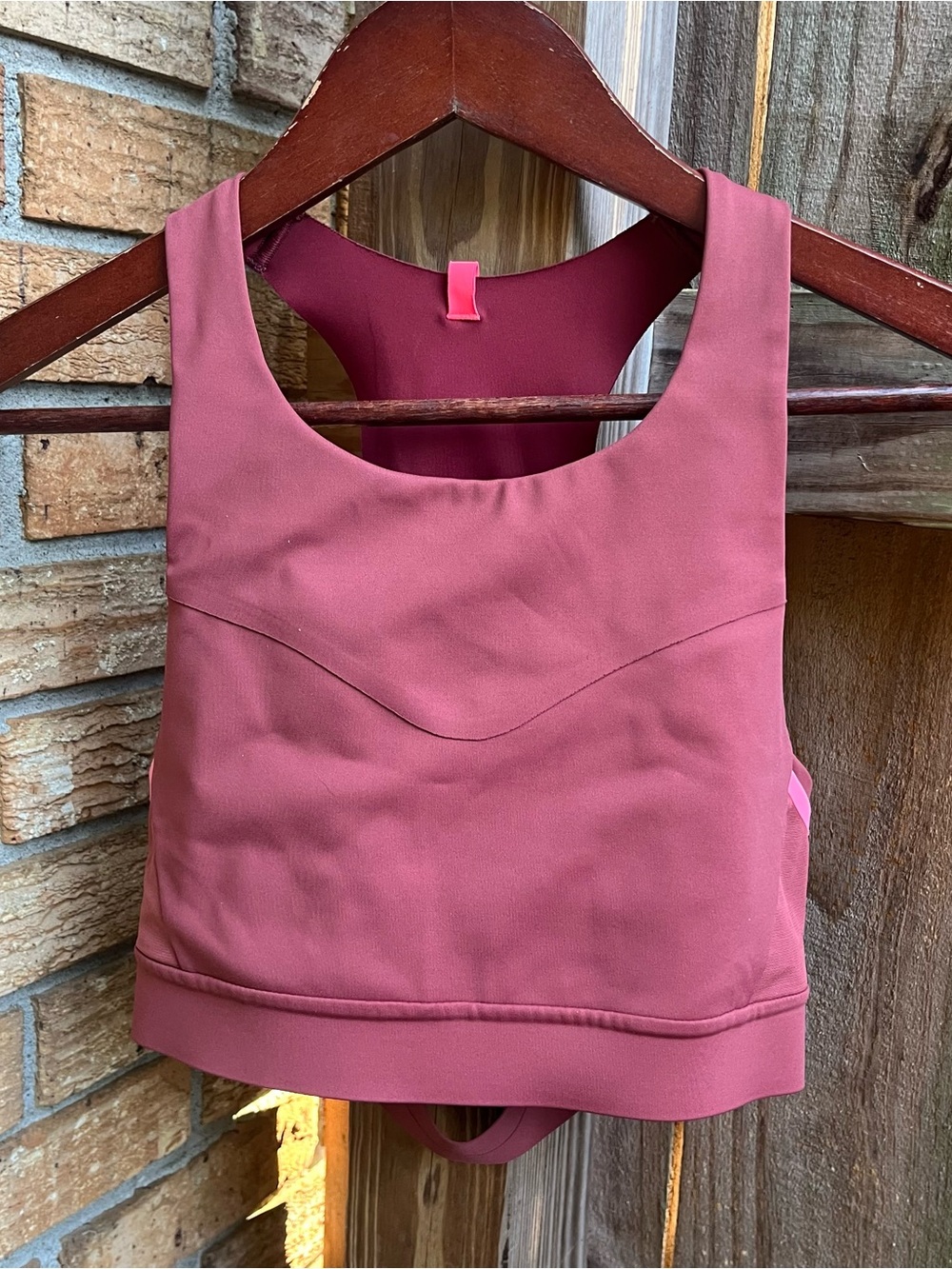 Brooks Dusty Rose High Neck Sports Bra